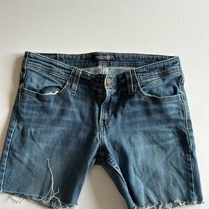 Levi's Dark Blue Denim Cutoff Shorts